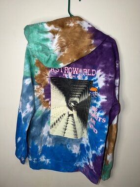 Astroworld Brand New Men’s Medium Tie-Dye Pullover Hoodie